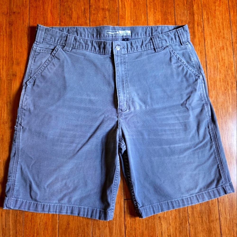 Grey Carhartt Relaxed Fit Shorts Size 40 Rugged Workwear